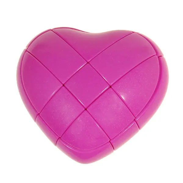 Yongjun Moyu 3x3x3, без наклеек, в форме сердца, магический куб, скоростная головоломка, куб, детские игрушки, развивающая игрушка - Цвет: Розовый
