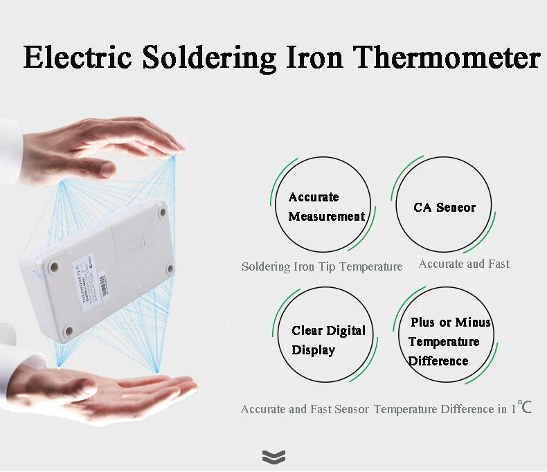 ЖК-Цифровой паяльник наконечник термометр паяльник наконечник температура тестер с 10 шт. термопары термометр датчик