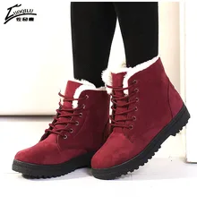 Австралийские зимние женские ботинки; зимние ботинки из искусственной замши на меху; теплая зимняя обувь; ботильоны; botines mujer;