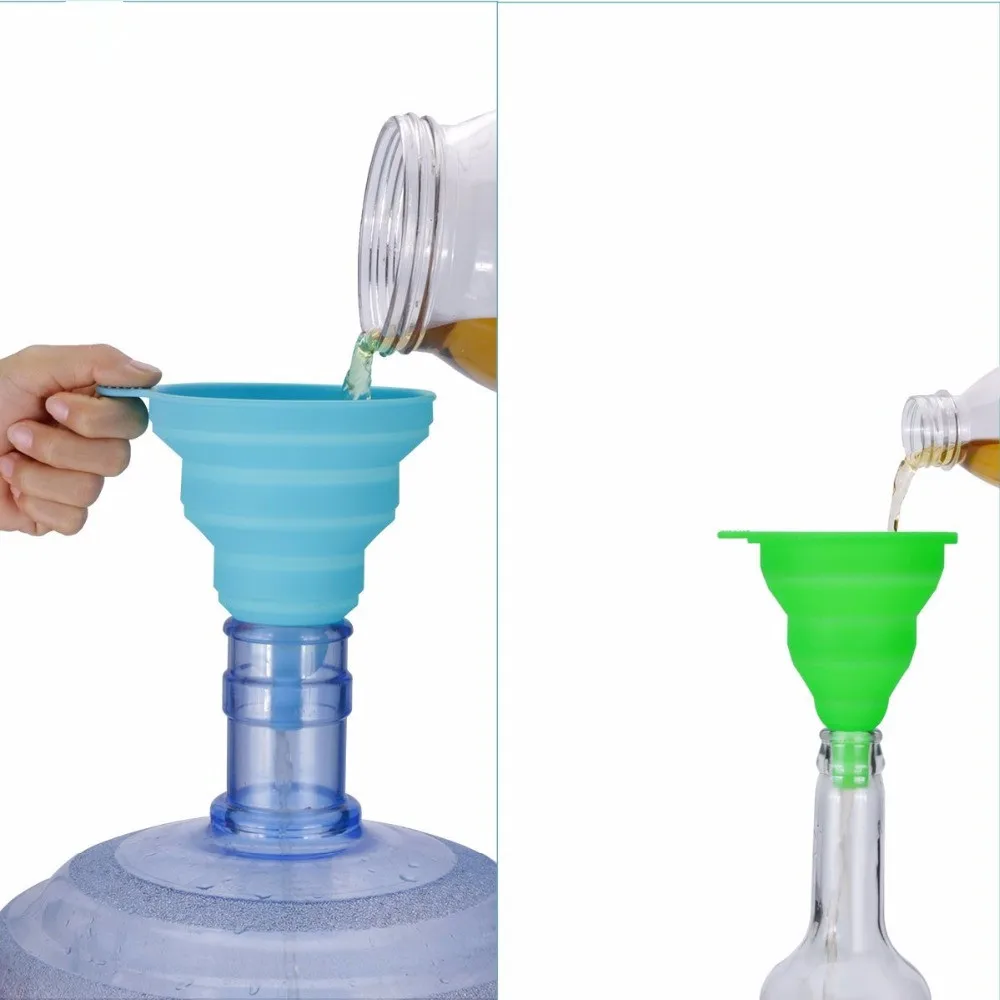 DIY Food Grade Folding Silicone Funnel Household Liquid Dispensing Mini