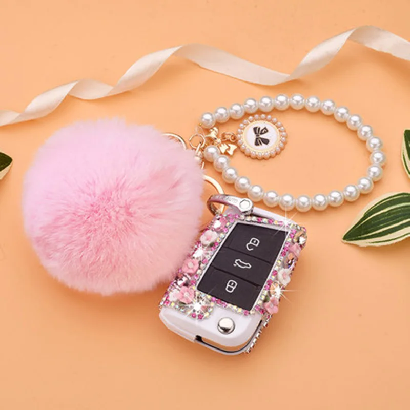 

Car Key Case Cover Bling Diamond Crystal Key Protecter for Volkswagen Sportsvan Tiguan Touran Magotan Golf 7 Polo Passat Bora