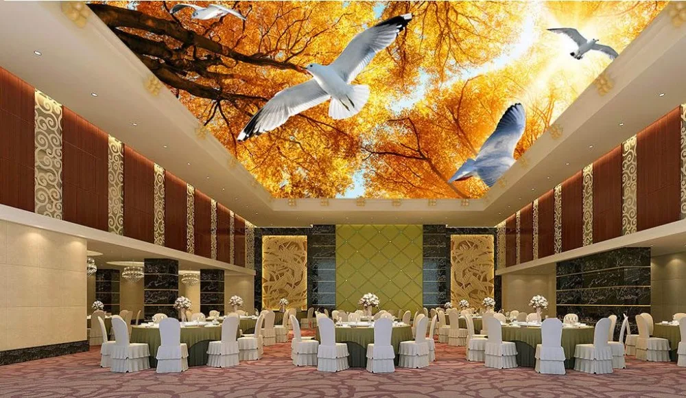 Personalizado 3D techo murales papel pintado para las paredes de