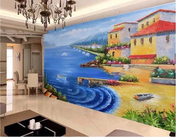 

Custom mural 3d wallpaper European rural Mediterranean style room home decor painting 3d wall murals wallpaper for walls 3 d