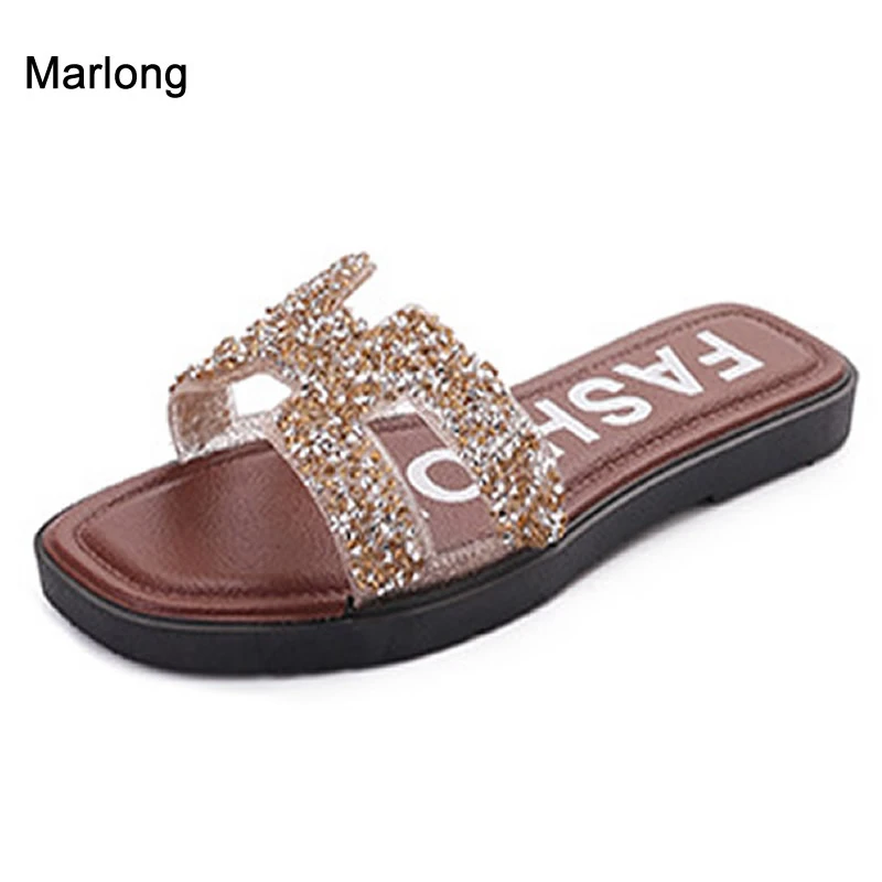 rhinestone h sandals
