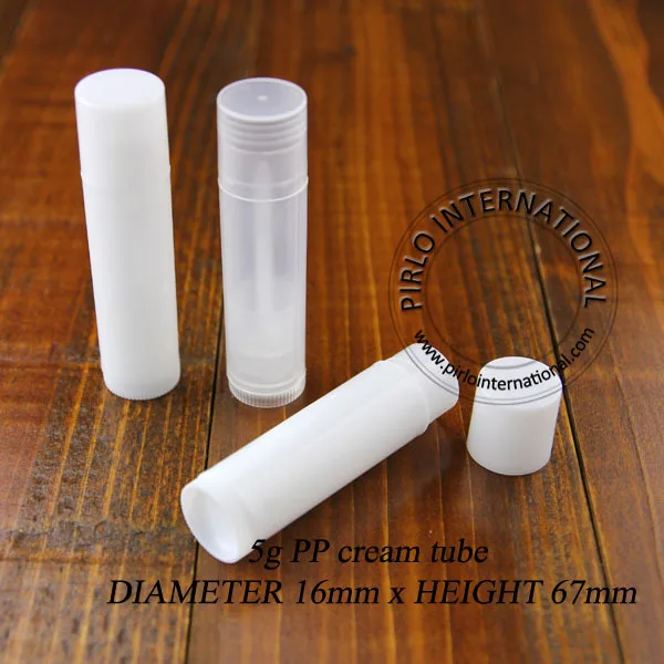 

White Clear Empty Lipstick Tube Plastic Lip Balm Container Lip Gloss Containers Sample Lip Stick Container 5ml g 50PCS/LOT