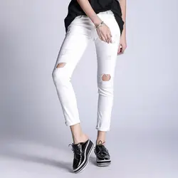 Thoshine бренд 2018 Демисезонный ЕС и США Стиль Для женщин стрейч Джинсы для женщин женские джинсовые Узкие брюки леди рваные эластичные штаны