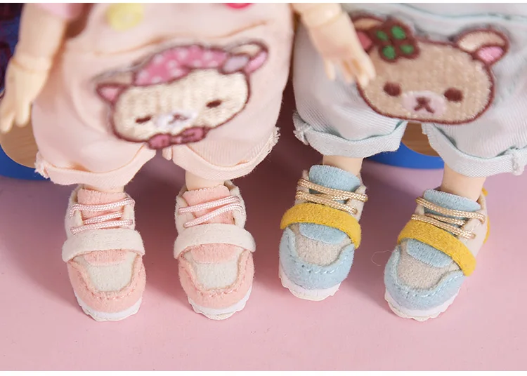 1 пара милые куклы OB11 спортивная обувь кроссовки для ob11, obitsu11 1/12 bjd аксессуары для кукол кроссовки для кукол