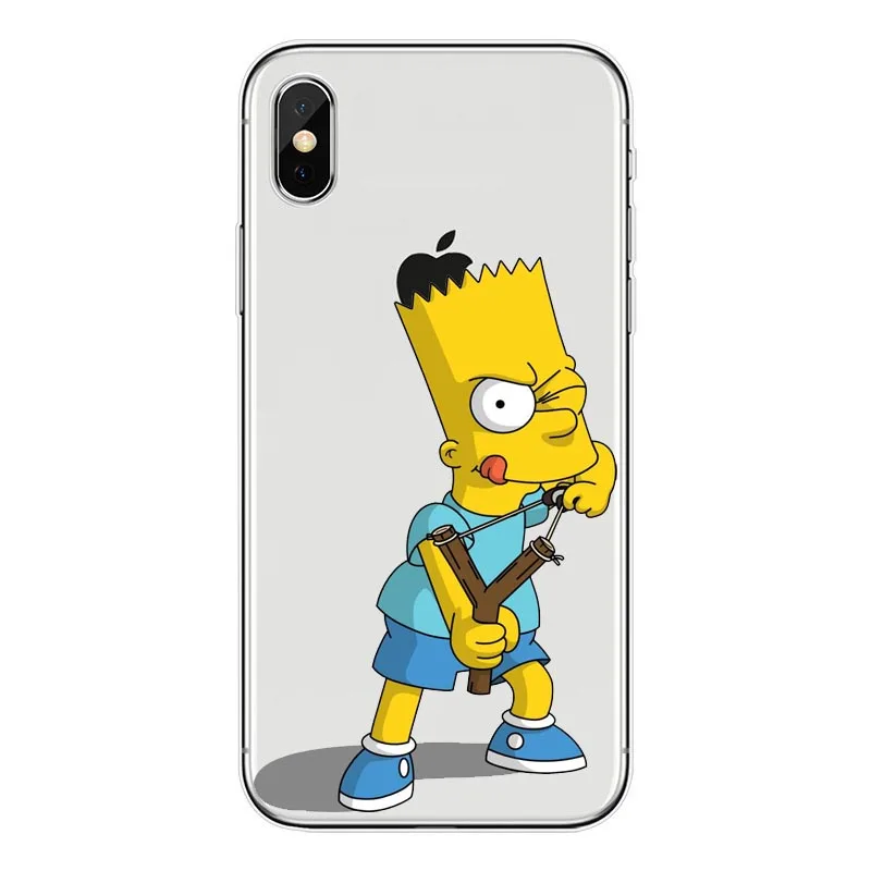 Мягкий чехол LISHE The Simpson из ТПУ для iPhone 11Pro 5 5S SE 6 6S XS Max 7 8 Plus XR, Забавный прозрачный чехол высокого качества - Color: TPU