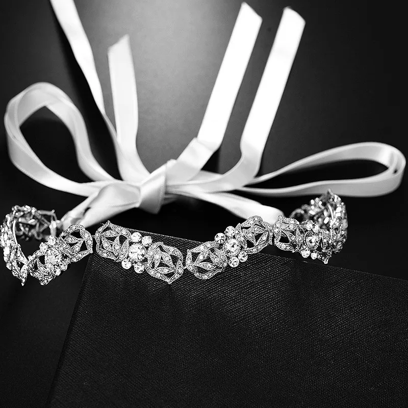 Женская Проводная тиара SLBRIDAL свадебная с кристаллами стразы аксессуары для