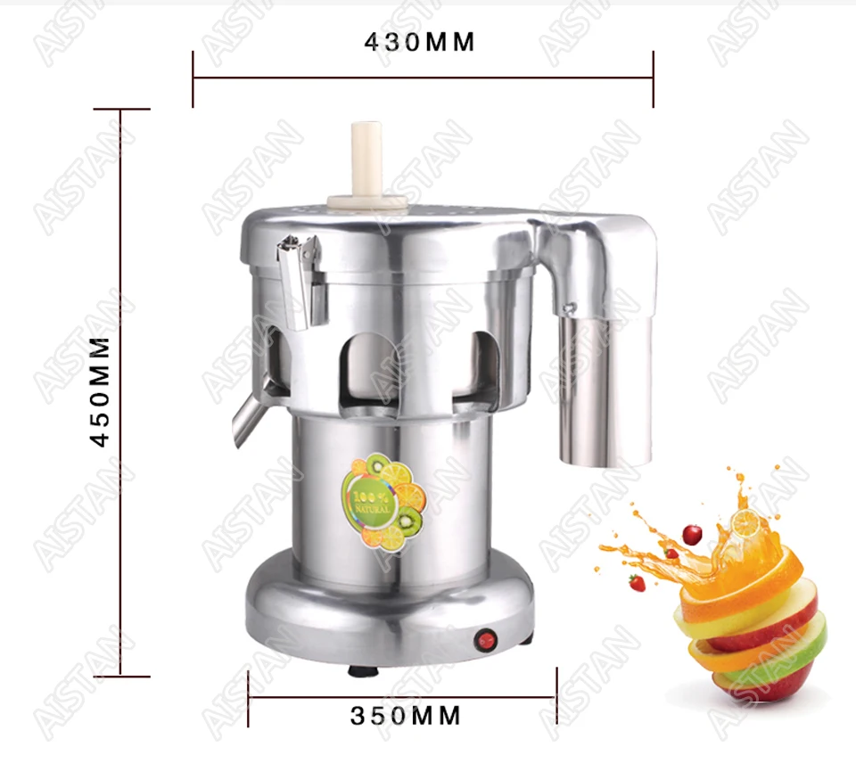 WF-A3000/B3000 электрическая профессиональная медленная соковыжималка, соковыжималка для фруктов, апельсинов, Соковыжималка из нержавеющей стали