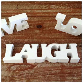 

HOT SALE 3pcs LIVE LOVE LAUGH Wooden Letters for Wedding Decoration (White)