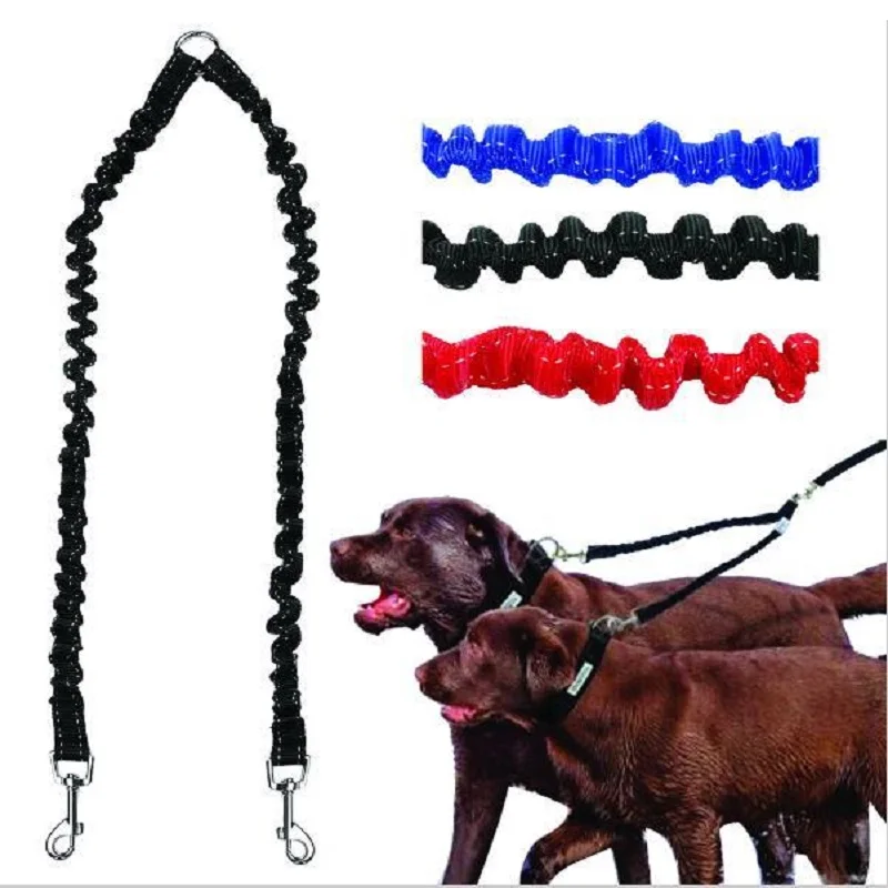 2 Way Two Pet Dog Leash Walker Lead Kitten Cat Puppy Dog Elastic Two