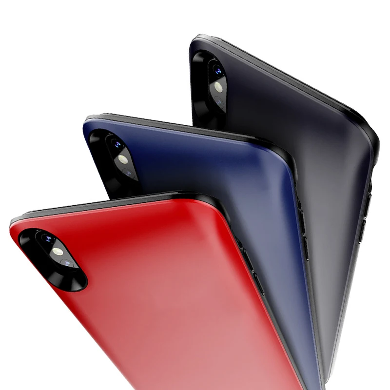 Тонкий чехол для зарядного устройства iPhone X XS Max тонкий внешний аккумулятор