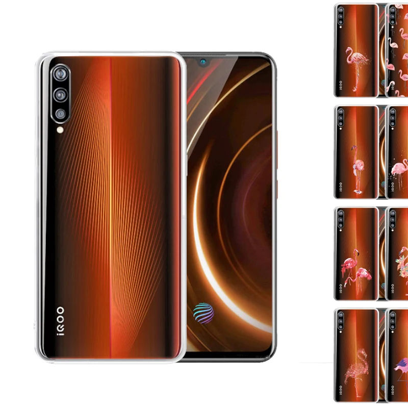 Мультфильм Силиконовые телефон крышка для Vivo iQOO милый чехол с изображением птиц