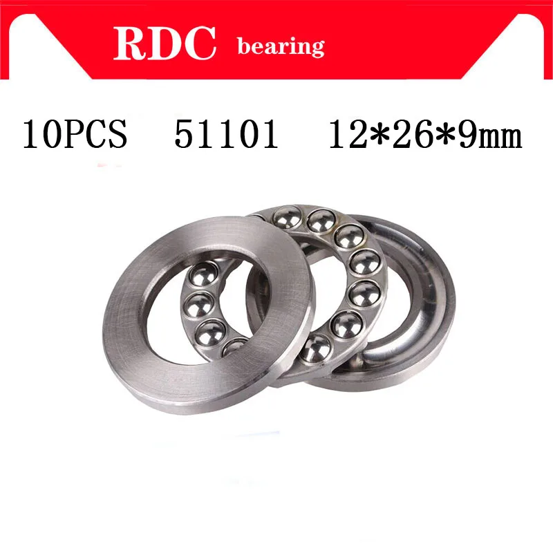 

Free shipping 10PCS 51101 12*26*9mm 8101 High quality Axial Ball Thrust Bearing 3-Parts 12mm x 26mm x 9mm Factory sales