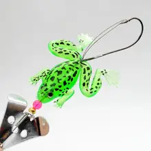1 pcs Rubber Frog Soft Bass Bait Fishing Lures Bass CrankBait Sinking 8cm 6.2g Frog Simulation Bait Fishing Tackle Accessories