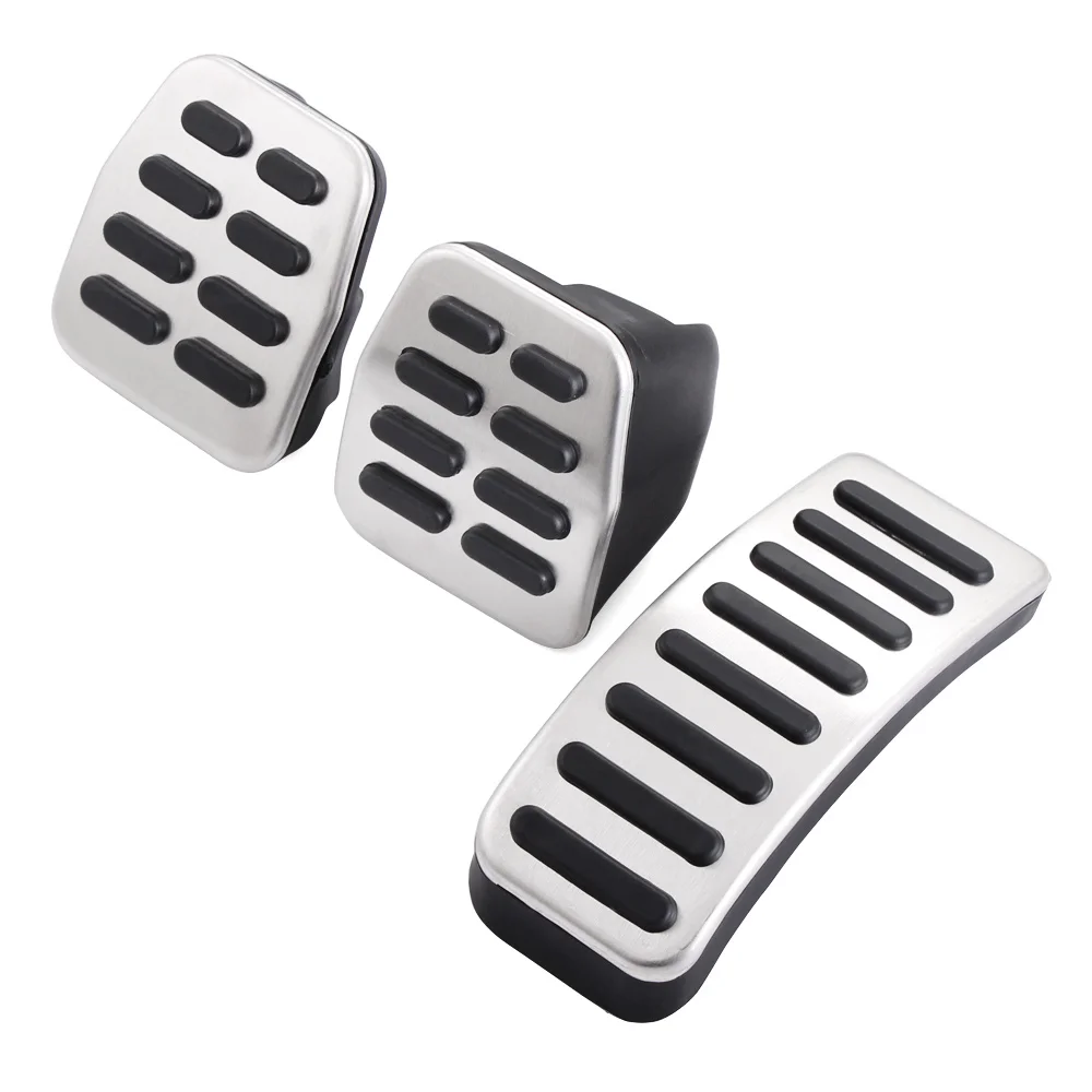 Car Styling Stainless Steel MT Pedal Pads 3pcs/set for VW Polo Jetta MK4 Bora Golf MK4 for Seat Ibiza 6K 6L 6J