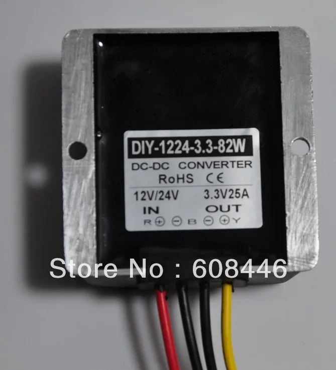 

DC 12V 24V (6V-40V) convert to 3.3V 25A 82W output DC Converter DC buck for car RoSH CE Waterproof