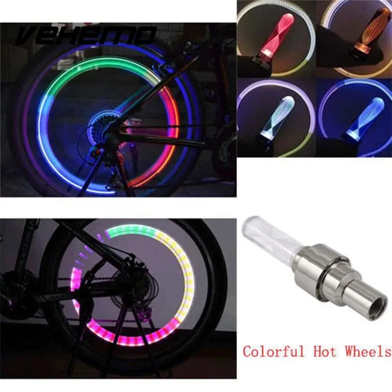 4 Pc LED Cap Valve Light Wheel Tire Bicycle Bike Car Spoke Glow Lamp Motorcycle