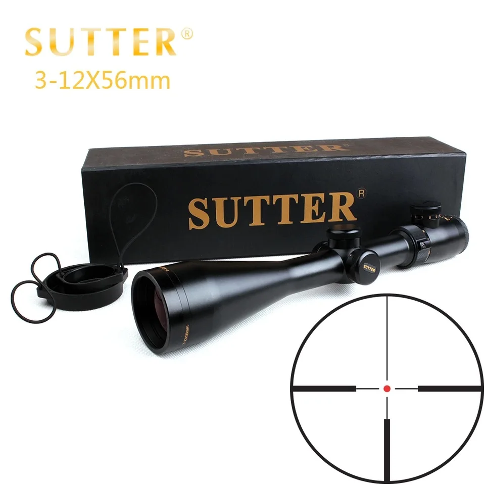 Great Barrier Reef i gang helgen Sutter 3-12x56 Rifle Scope R12 Glass Etched Reticle Red Illuminated Side  Parallax Optical Sight For Hunting Riflescope - Hunting Riflescopes -  AliExpress