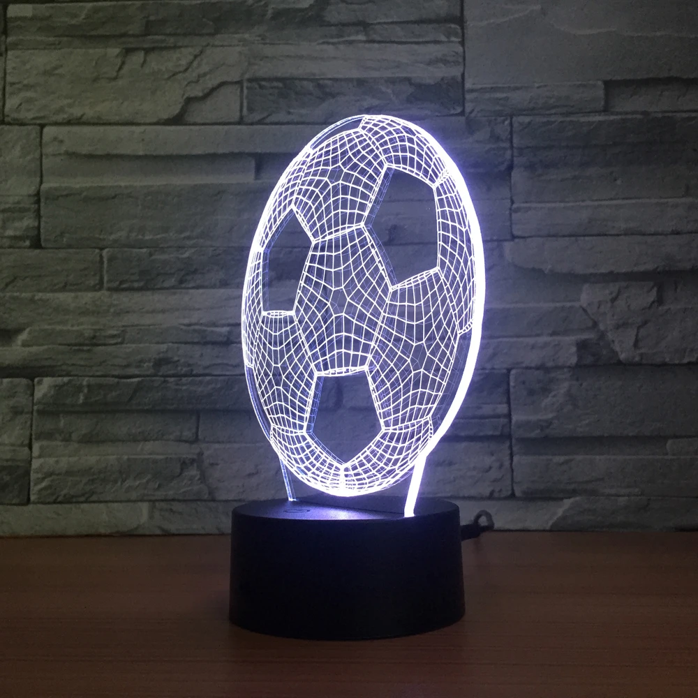 2в1 Bluetooth плеер с ночными огнями 3D в форме футбольного мяча ночник для стола лампа динамик идеальный подарок для детей