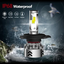 Передний фонарь светодиодный фар супер яркий светодиодный фонарь безопасности сборка осветительного оборудования H4/HB2/9003 8000LM Универсальный 80 Вт высокой мощности Мощность