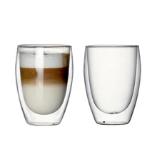 Набор из 2шт 11,9 унций термостойкий двойной настенный кофейный стакан ручной работы два слоя dof стекло 350 мл