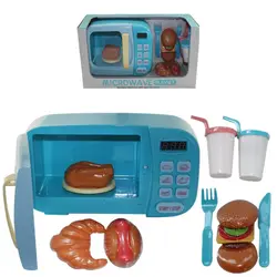 Детская микроволновая печь домашние детские игрушки кухонные игрушки Электрический с свет вращающийся Моделирование Малый