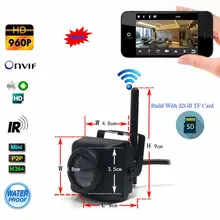SPYEYE Camhi 1.3MP 960P Mini Waterproof IP66 32GB TF Card IR Night Vision IP Camera Wifi Outdoor For Car&Vehicle Fleet&Bird Nest