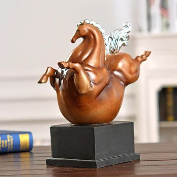 

1 PCS American retro horse shape portraits retro portrait window display soft decoration and Arun Ma resin crafts LU703157