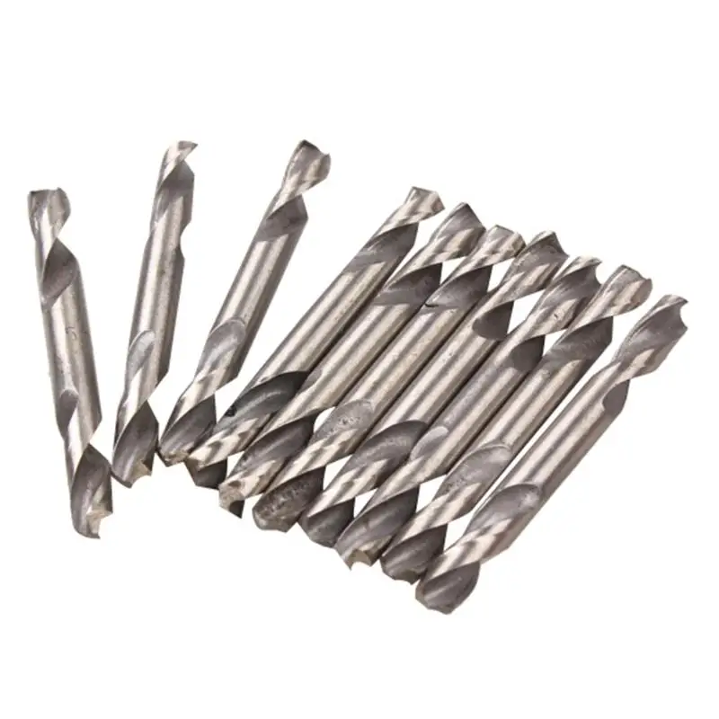 

10Pcs Portable HSS Double Ended Spiral Drill Bits Twist Drill Tools Set