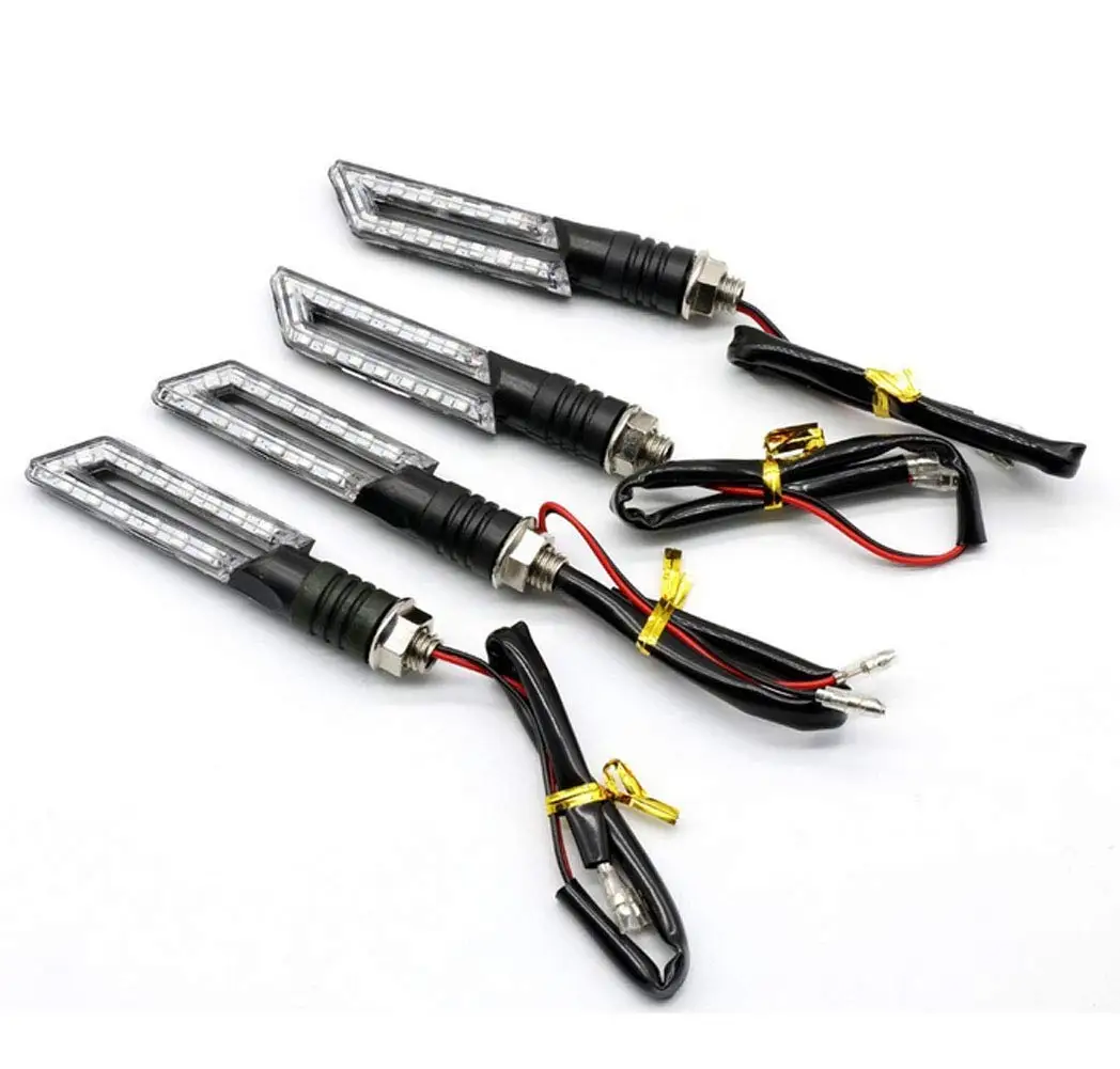 

4X Universal Motorcycle Turn Signals LED Blinker Indicator Brake Tail Light For Harley Davidson Yamaha Suzuki Honda Kawasaki