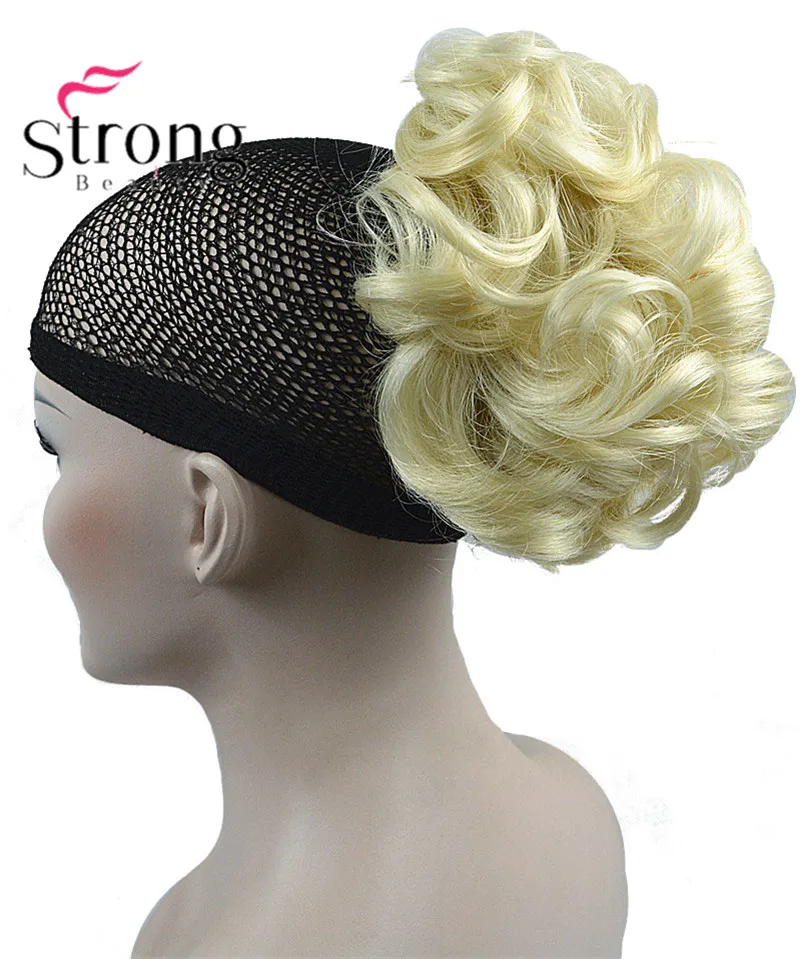 StrongBeauty короткий кудрявый зажим в Коготь Конский хвост наращивание волос синтетические волосы кусок 80 г с челюстью/коготь клип - Цвет: 614