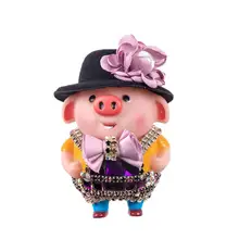 Автомобиль parfum милый мультфильм свинья горный хрусталь автомобиль освежитель воздуха Духи Аромат клип Декор