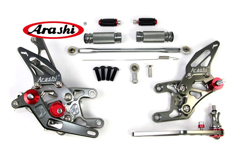 ARASHI для HONDA CBR250R 2011 2012 2013 Rearset регулируемая подножка CNC-machined Rider задние комплекты мотоциклетная подножка CBR 250 R - Цвет: Gray
