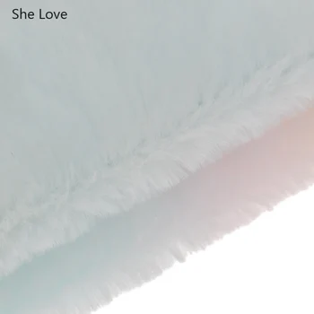 

Chzimade 1Yard Rainbow Color Faux Fur Soft Plush Fabric For Garment Clothes DIY Sewing Decoration Materials