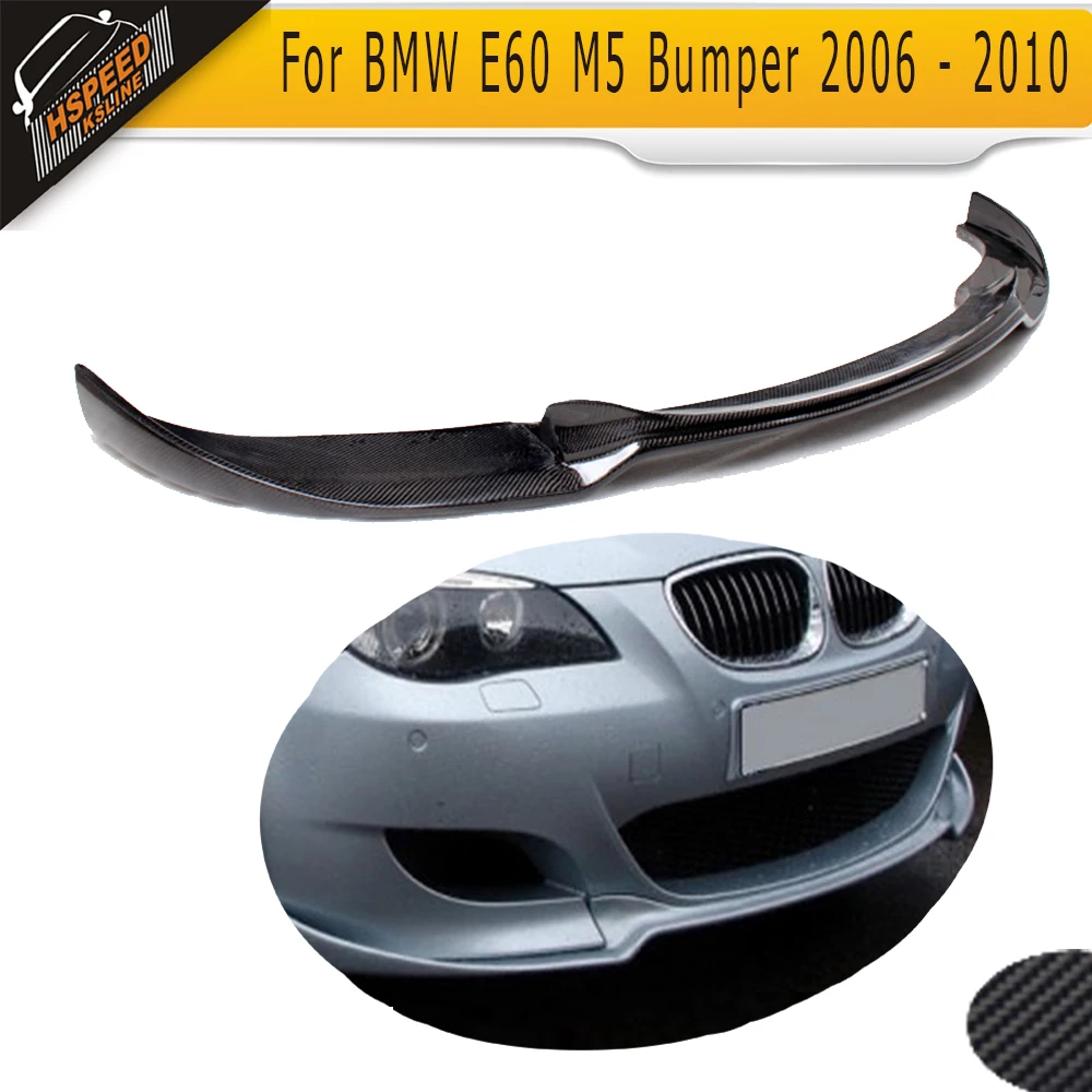 Auto Car Carbon Fiber Front Lip Splitter For BMW E60 M5 Bumper 2006