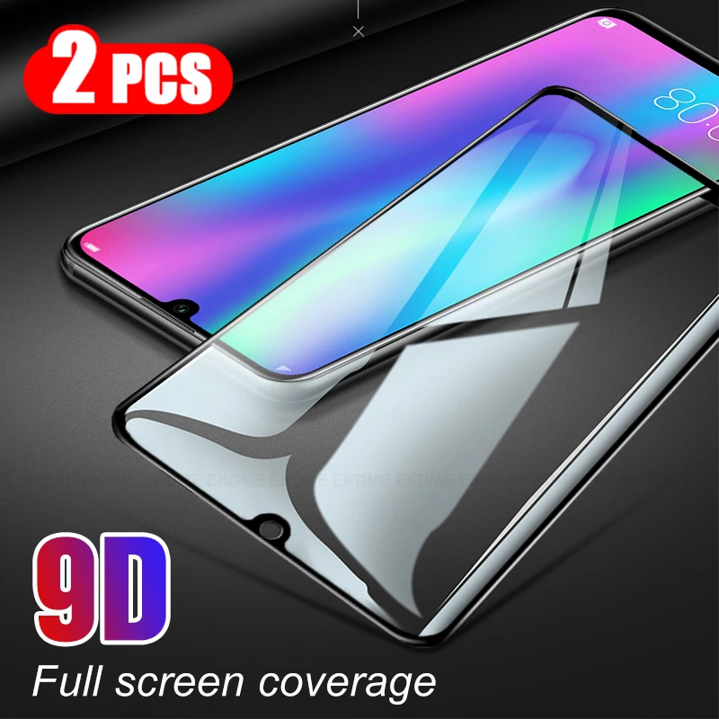 Закаленное стекло 9D для Huawei P30 P20 P10 Lite P Smart 2019 Z 2 упаковки|Защитные стёкла и плёнки|