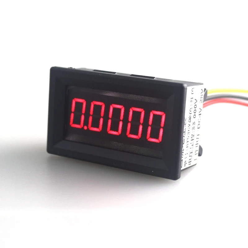 Светодиодный мини-дисплей для автомобиля, цифровой вольтметр, постоянный ток, 4-30 в, 0,36 дюйма, 5 цифр, панель напряжения, красный, 3 провода, высокая точность