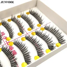 Сценический макияж, накладные ресницы, 60 пар, ручная работа, хлопок, стебель, накладные ресницы, крестик, грязные, плотные, натуральные, накладные ресницы