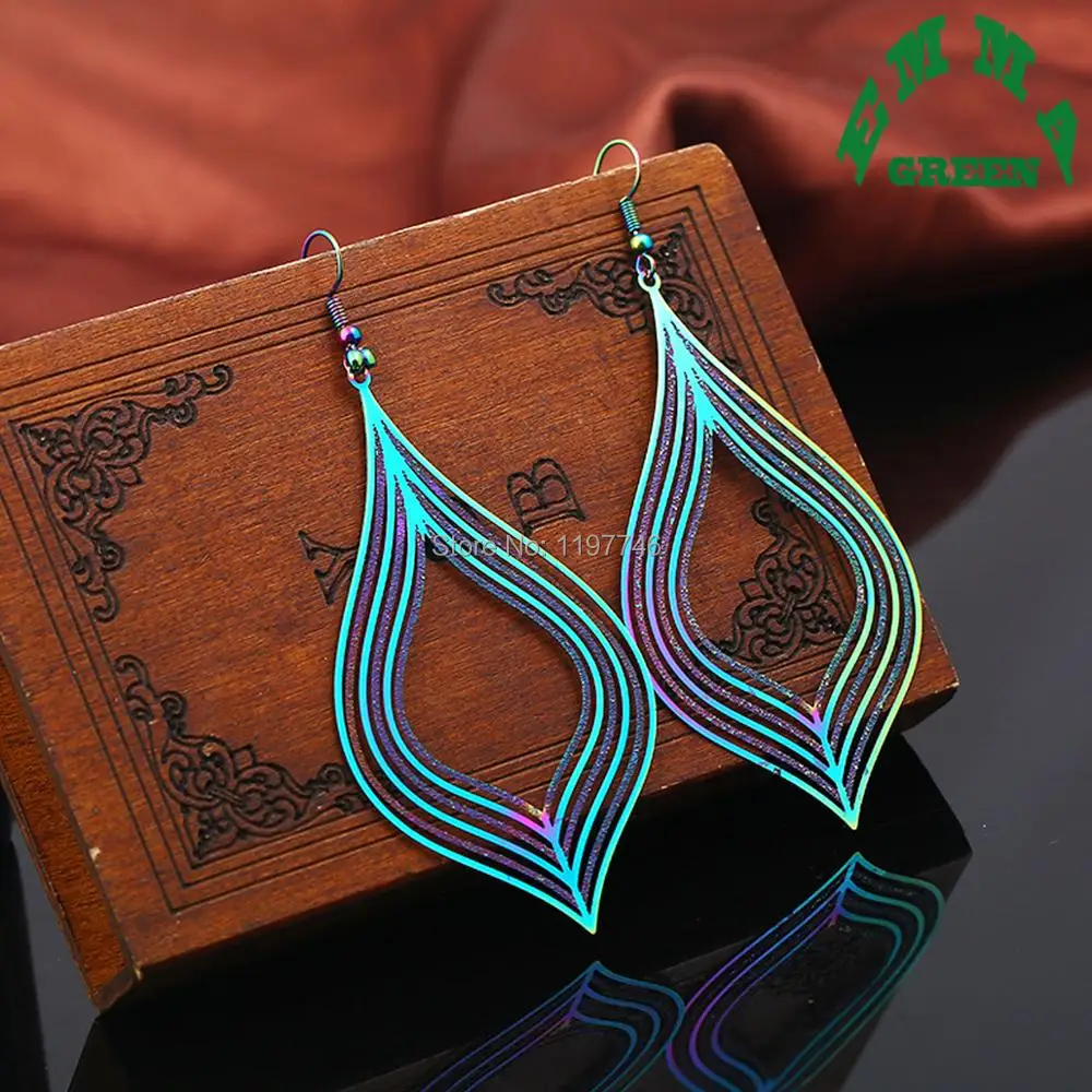 

Big Fantasy Dazzling Geometric Stainless Steel Drop Earrings New Women Jewelry Big Earrings Fashion Jewelry aros mujer oreja