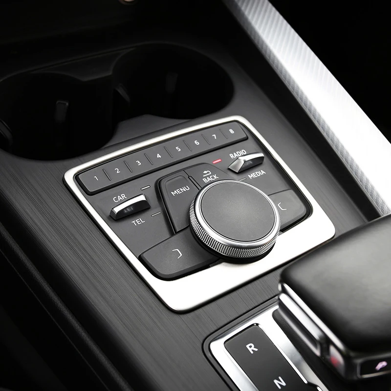 Нержавеющая сталь центр мульти медиа кнопки рамка Крышка отделка для Audi A4 B9 17 18 и