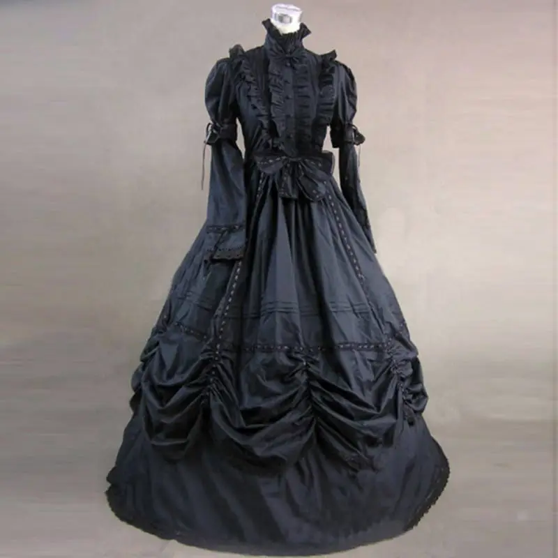 Black gothic victorian dress Clearance