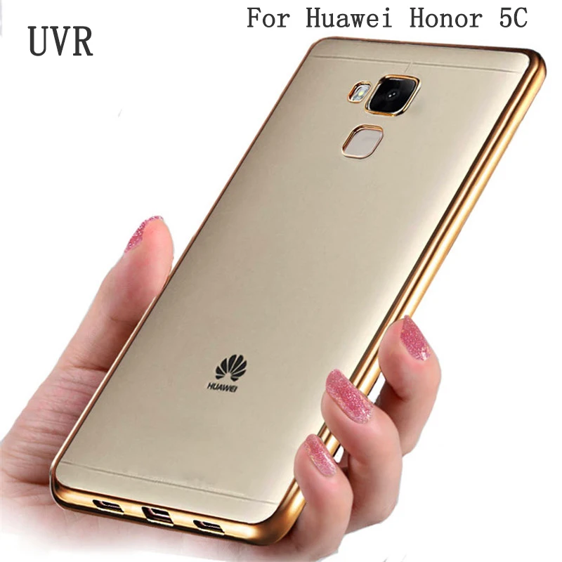 

UVR For Honor 5C Case Plating Crystal Soft TPU Clear Thin Transparent Silicon For Huawei Honor 5 C Phone Cases Cover Coque