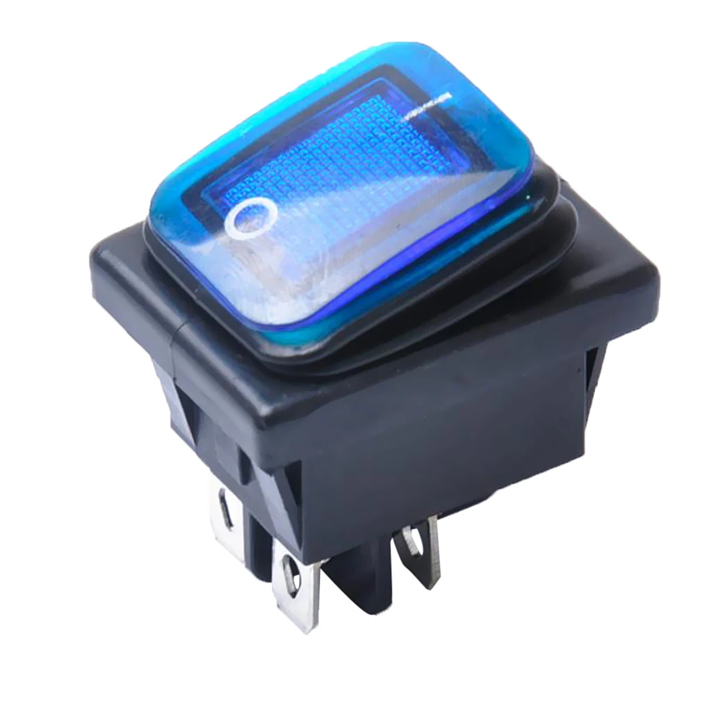 4 Pin On/Off Boat Caravan Rocker Switch ON-OFF 2 Position Electrical equipment With Light Power Switch Dashboard Parts