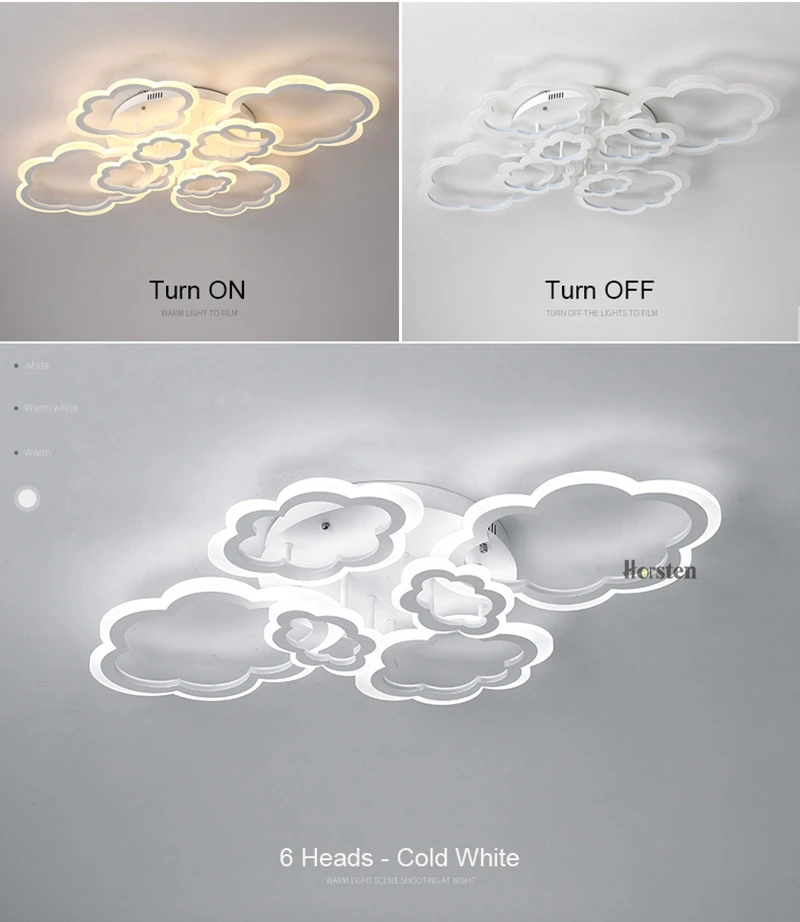Horsten White Clouds High Power LED Ceiling chandelier For Living Room Bedroom Home Modern Led Chandelier Lamp Fixture (11)