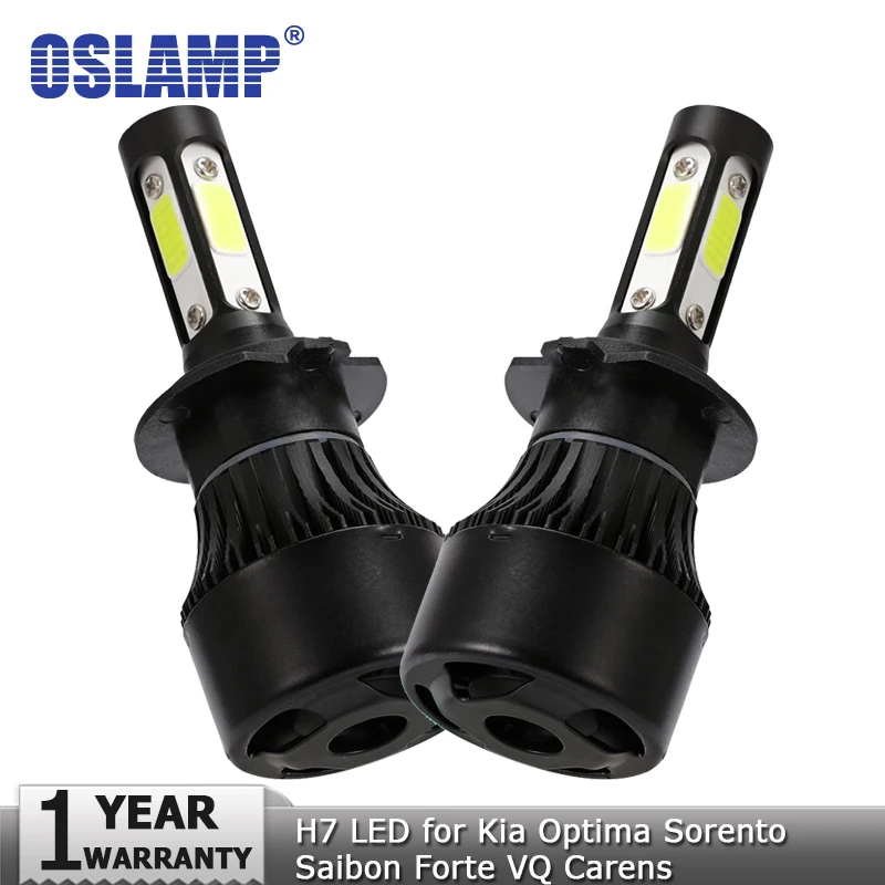 Oslamp 4 Side H7 LED Headlight Bulbs Car Light Bulb 100W 10000lm Auto
