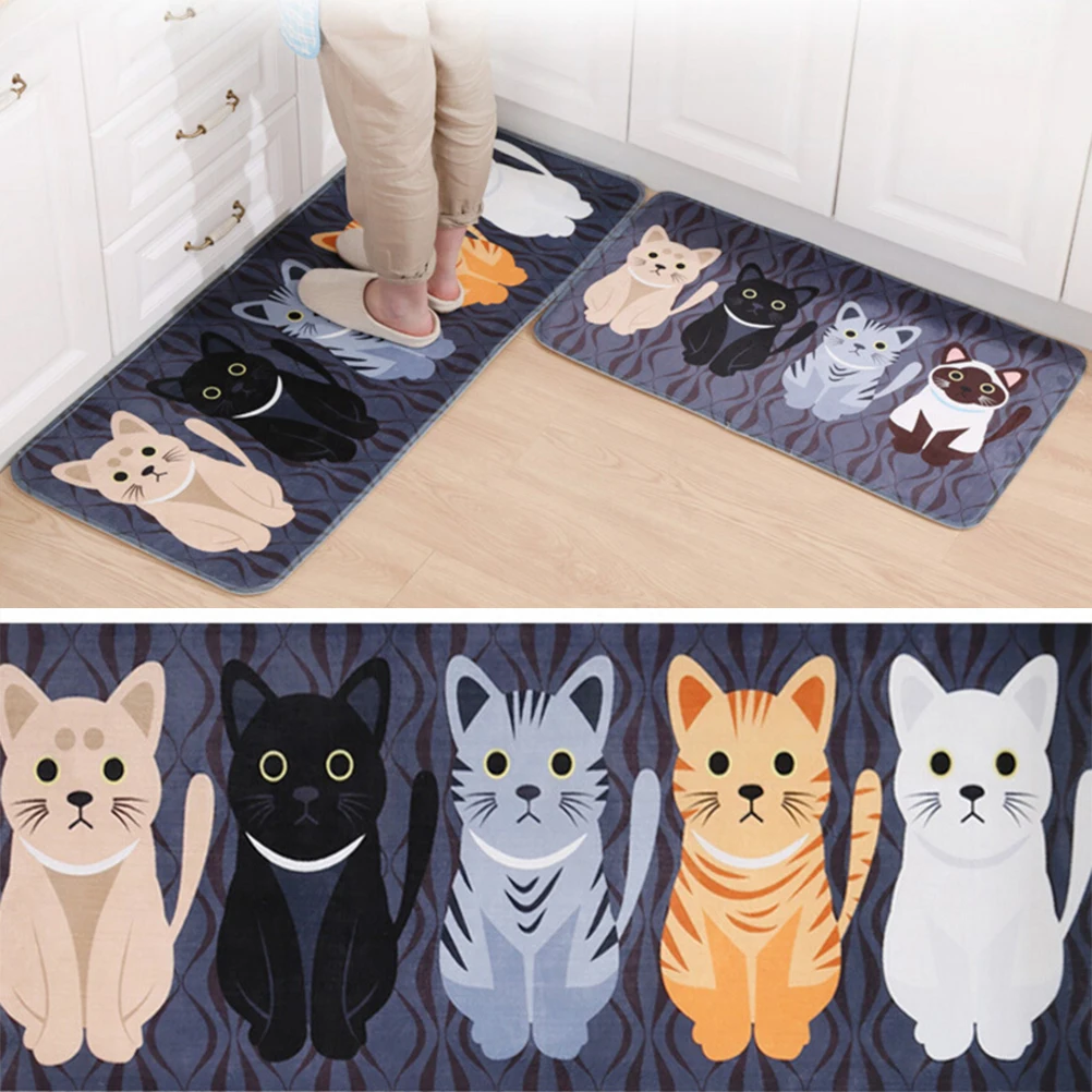 Kawaii Floor Mats for Living Room Anti Slip Tapete Animal Cat