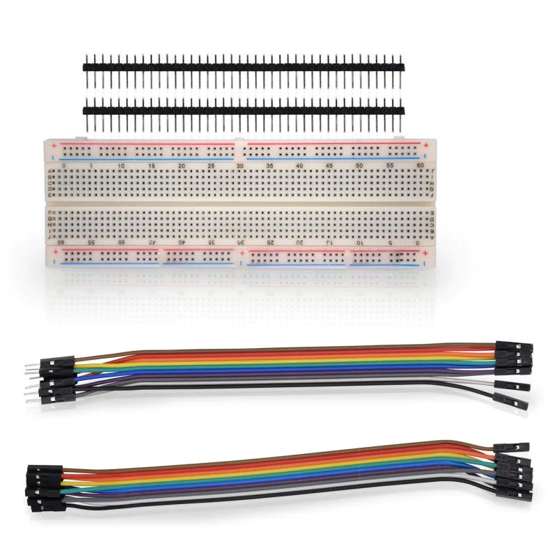  TOP Electronics Component Basic Starter Kit With 830 Tie-Points Breadboard Cable Resistor Capacitor