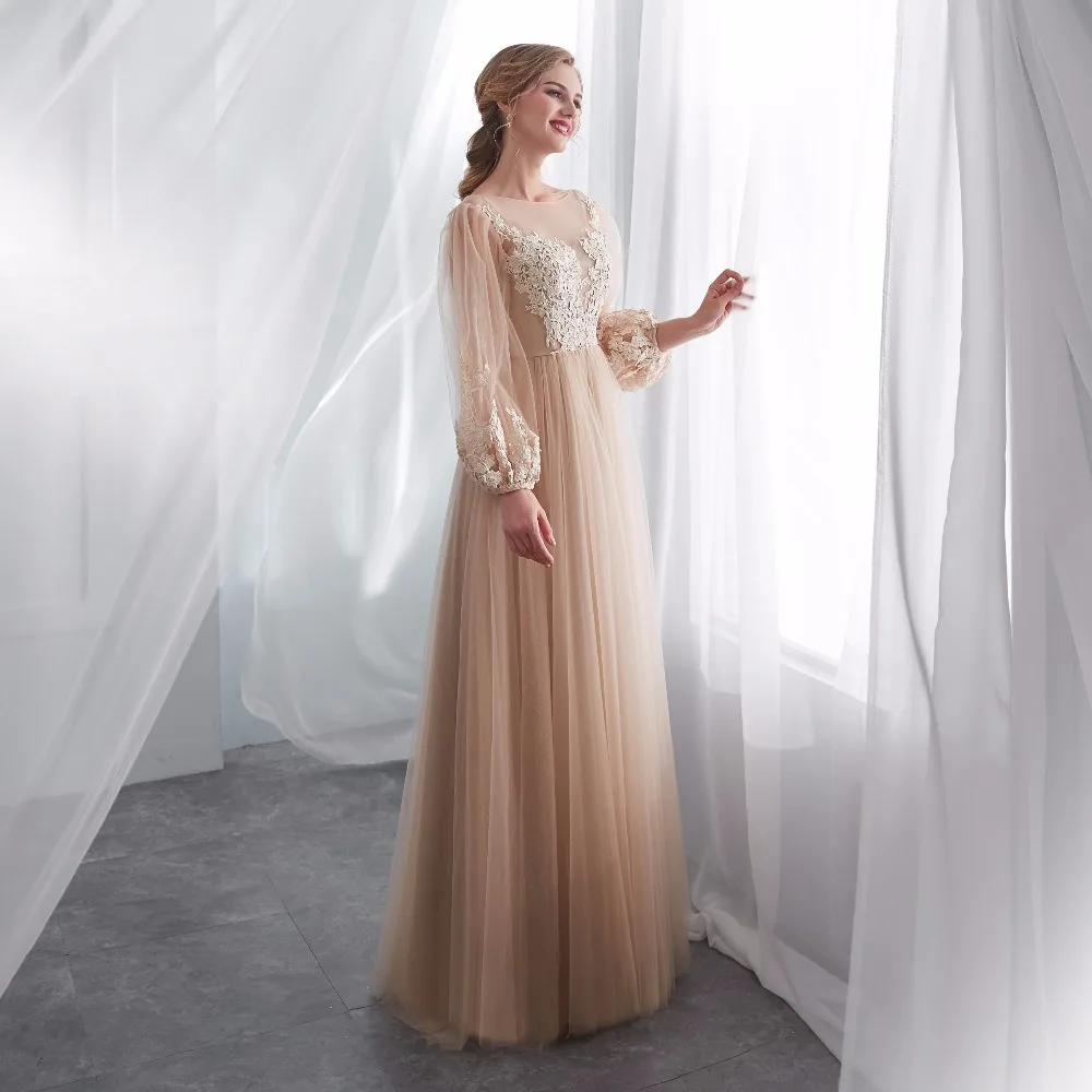 Ruthshen Vestido пикантные овальным вырезом элегантные длинные рукава платья для
